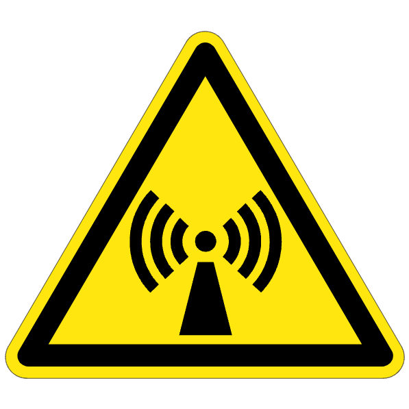 Radiations non ionisantes - W005 - ISO 7010 - étiquettes et panneaux de danger et de prévention