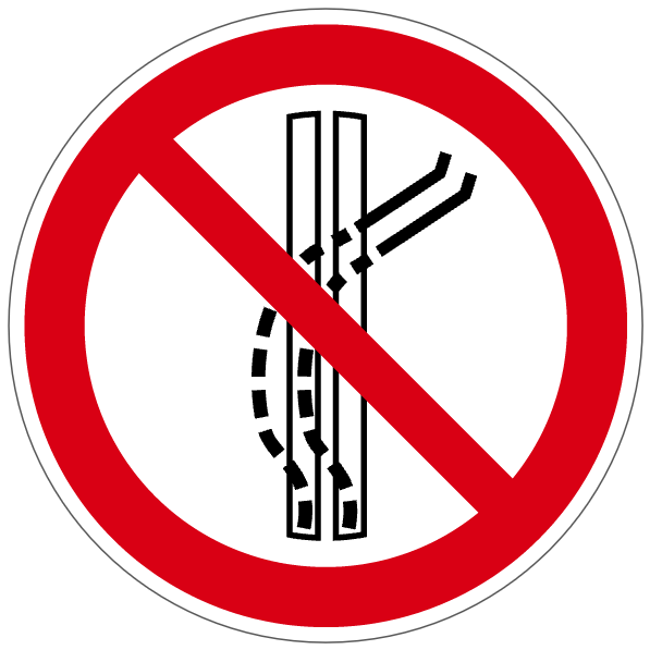 Interdiction de quitter la piste de remontée - P037 - ISO 7010 - étiquettes et panneaux d'interdiction et de restriction