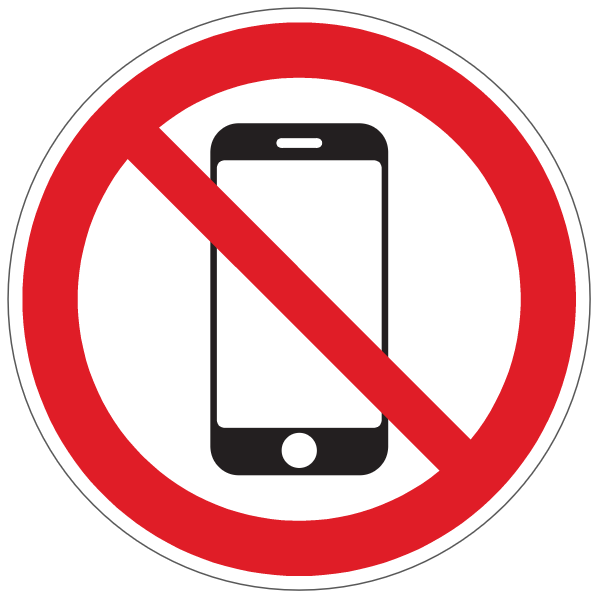 Téléphone interdit - P204 - étiquettes et panneaux d'interdiction et de restriction