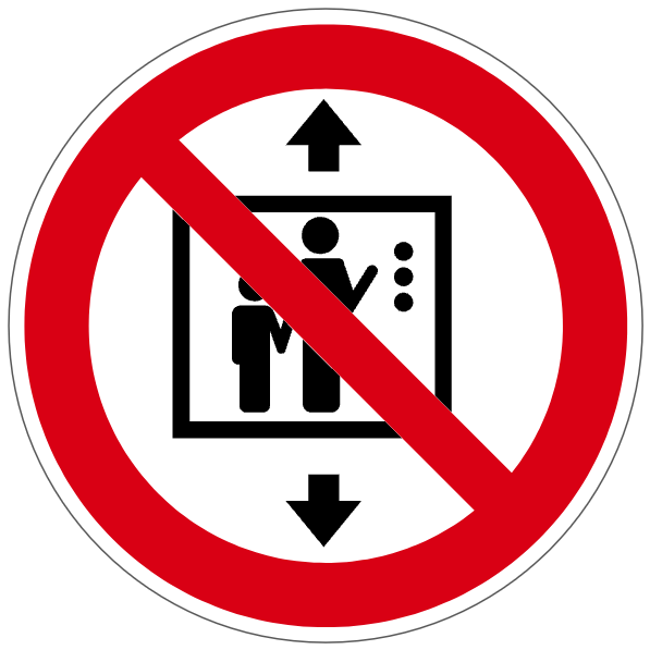 Ascenseur interdit aux enfants - P241 - étiquettes et panneaux d'interdiction et de restriction