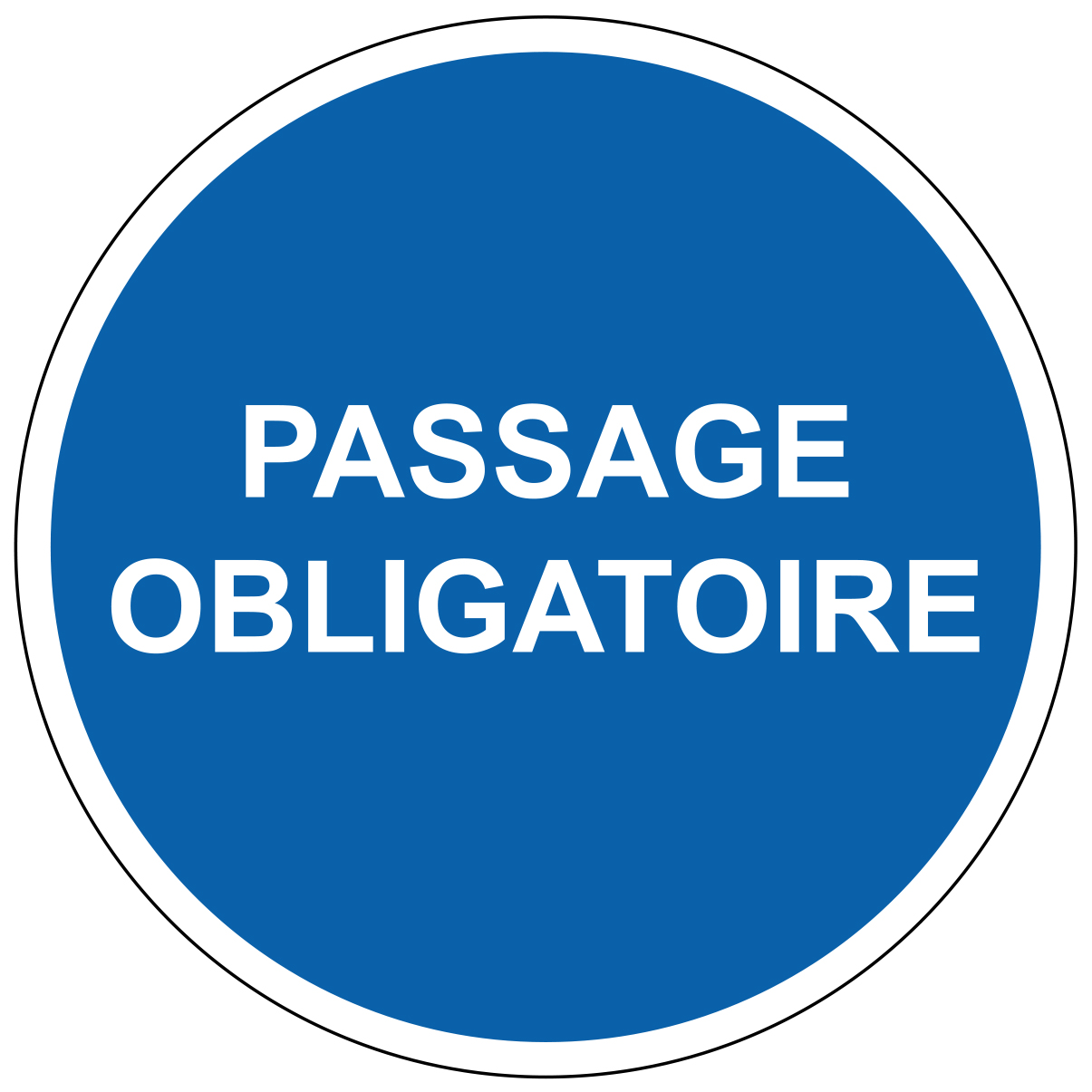 Passage obligatoire - M315 - étiquettes et panneaux d'obligation et de consigne