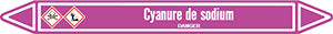 Marqueur de tuyauterie fluide cyanure de sodium avec marqueurs CLP