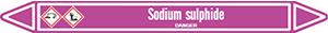 Marqueur de tuyauterie fluide sodium sulphide avec marqueurs CLP