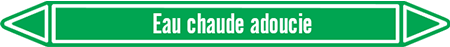 Marqueur de tuyauterie fluide eau chaude adoucie