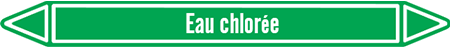 Marqueur de tuyauterie fluide eau chlorée