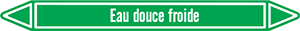 Marqueur de tuyauterie fluide eau douce froide