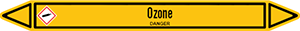 Marqueur de tuyauterie fluide ozone avec pictogrammes CLP
