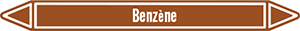 Marqueur de tuyauterie fluide benzene