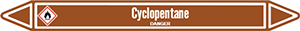 Marqueur de tuyauterie fluide cyclopentane avec pictogrammes CLP