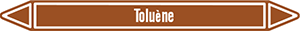 Marqueur de tuyauterie fluide toluene