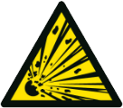 image du panneaux de danger matières explosives de la société préventimark