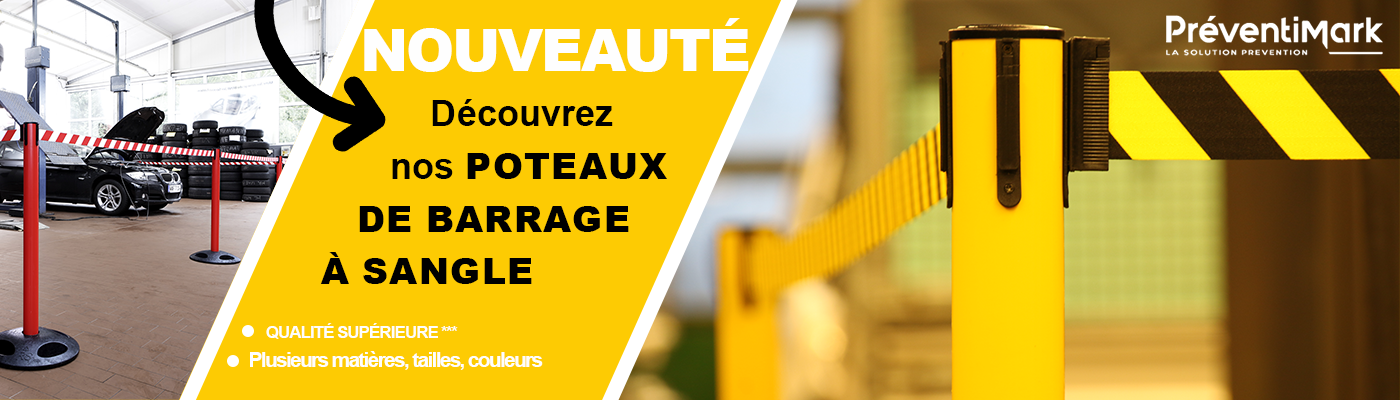 Découvrez nos poteaux de guidage à sangle !