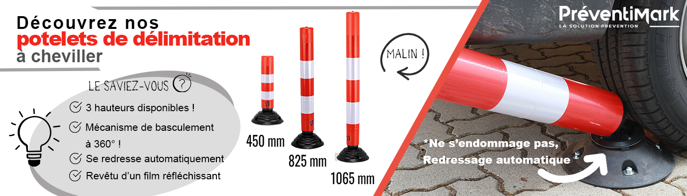 Potelets de délimitation à cheviller 