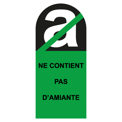 Etiquette - Ne contient pas d'amiante