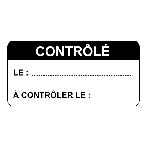 Etiquettes de contrôle