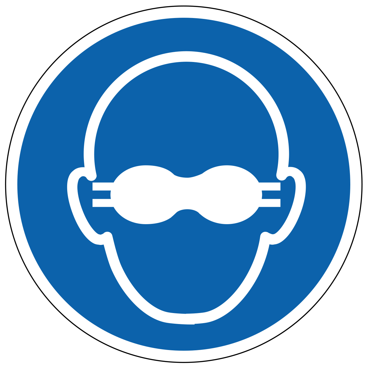Lunettes de protection opaques obligatoires - étiquettes et panneaux d'obligation et de consigne
