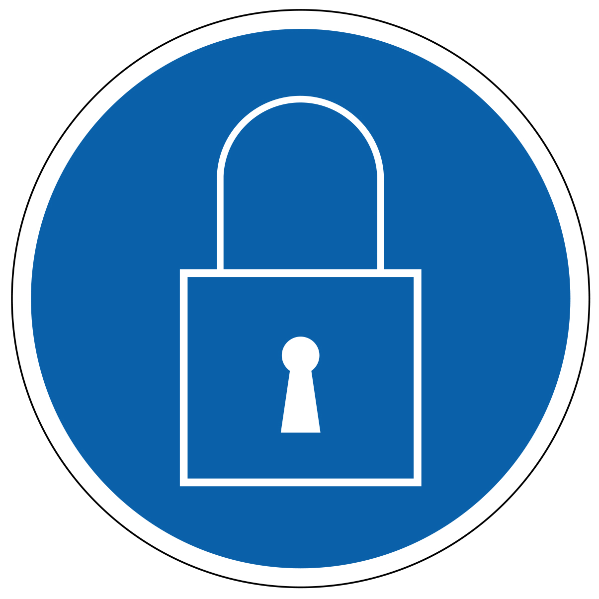 Utilisation de cadenas obligatoire - étiquettes et panneaux d'obligation et de consigne
