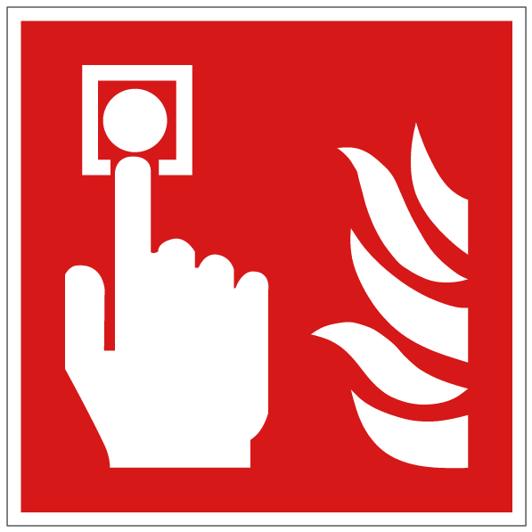 Point d'alarme incendie - F005 - ISO 7010 - étiquettes et panneaux d'incendie et de sécurité