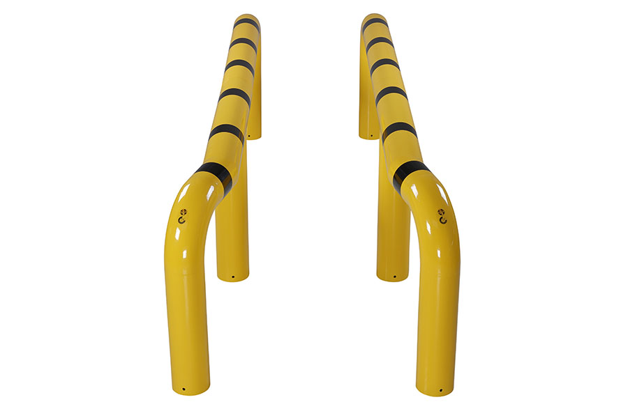 Guide roues pour camions Jaune-noir sur platine