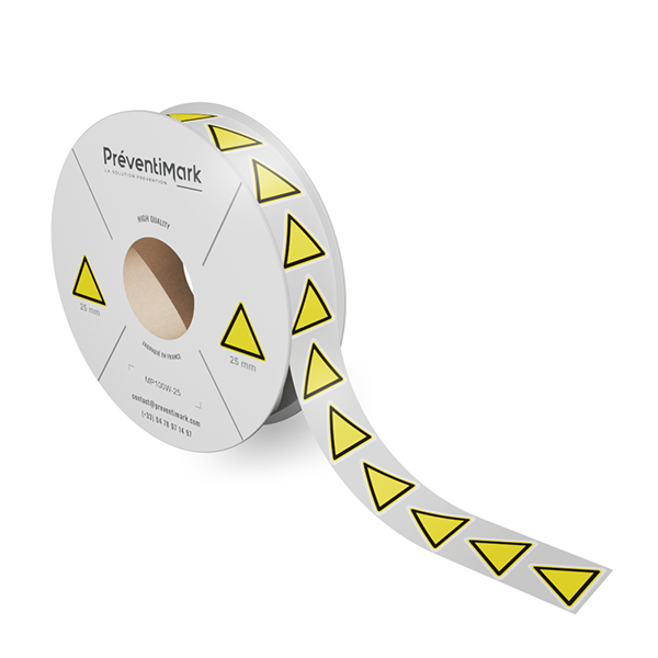 Rouleaux danger prédécoupés et pré-imprimés