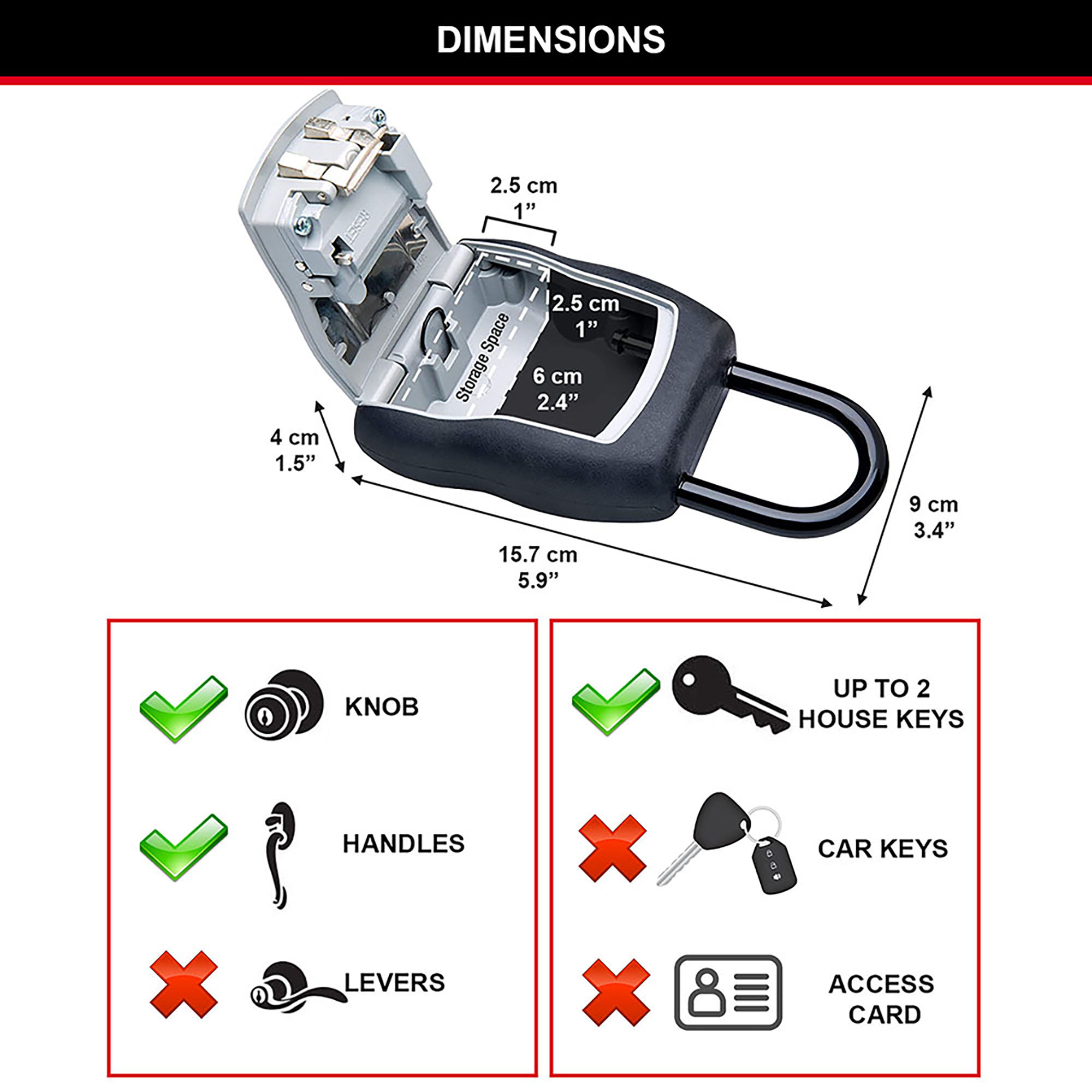 Boîte à clés sécurisée à anse Master Lock Select Access