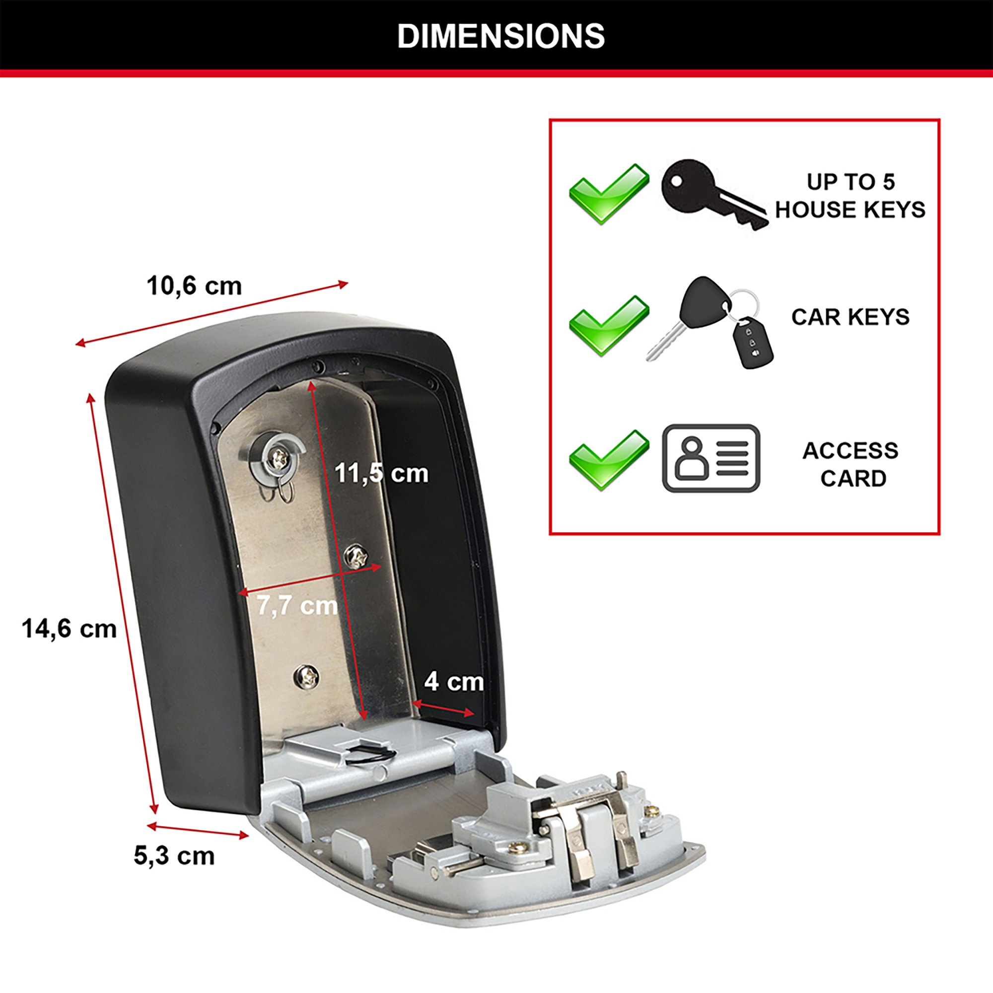 Boite à clés sécurisée XL fixation murale - Master Lock