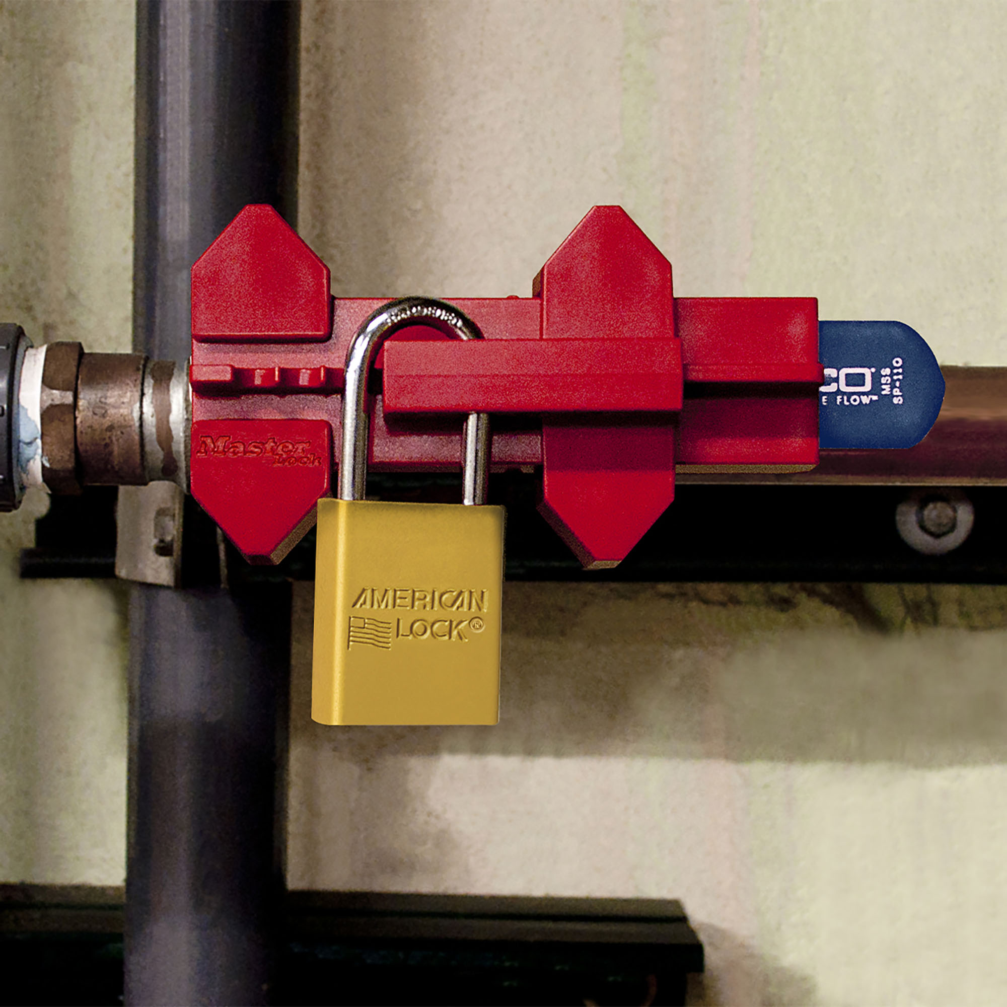 Consignation de vannes quart de tour 4 pieds-Master Lock- Preventimark