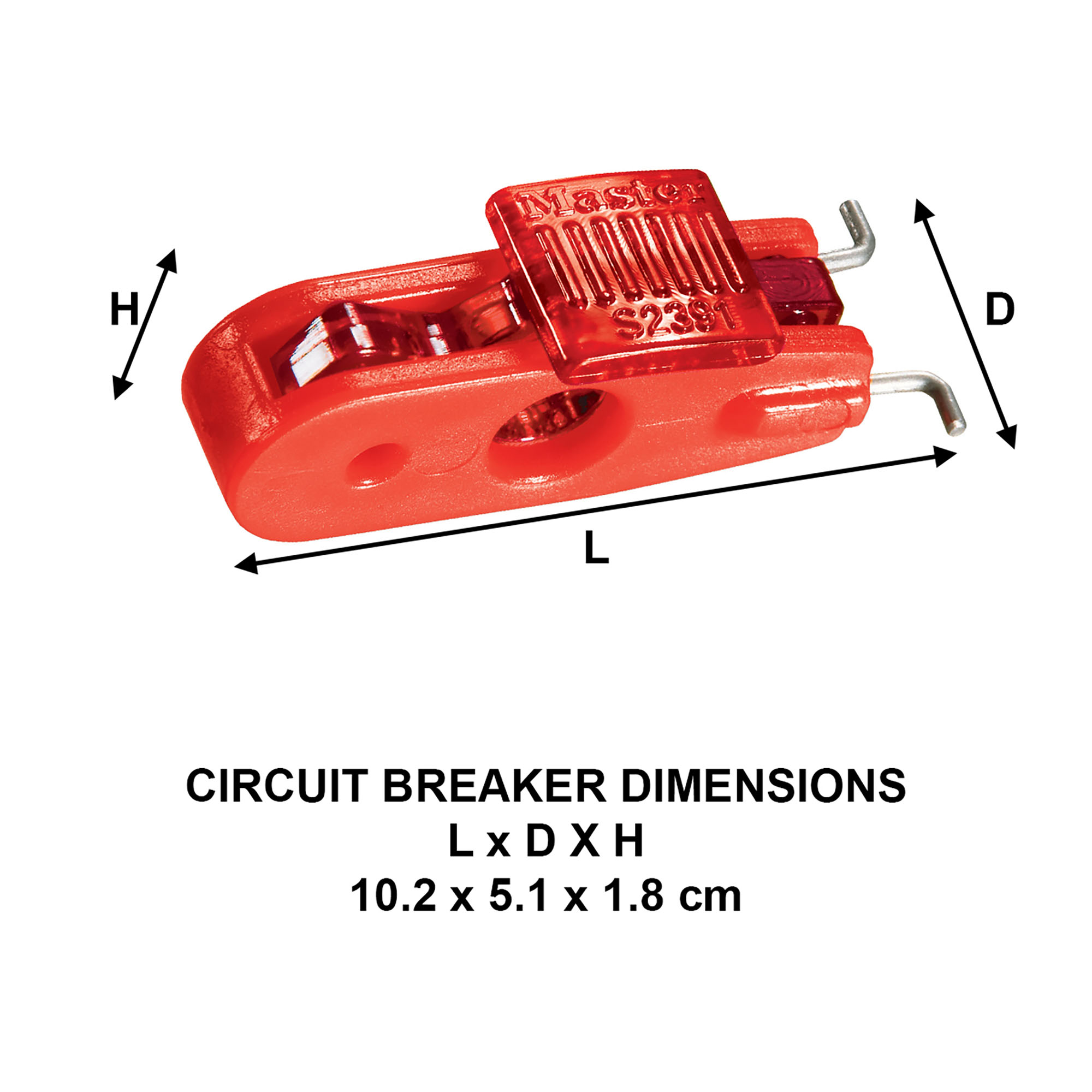 Mini Bloque disjoncteur pour Consignation Electrique et Interrupteur Standard ISO/DIN-Master Lock- Preventimark
