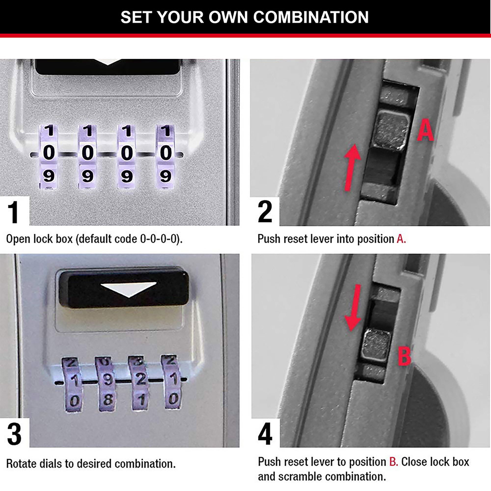 Boite à clés sécurisée rétroéclairée Extérieur à Anse Medium- Master Lock-  Preventimark - Préventimark