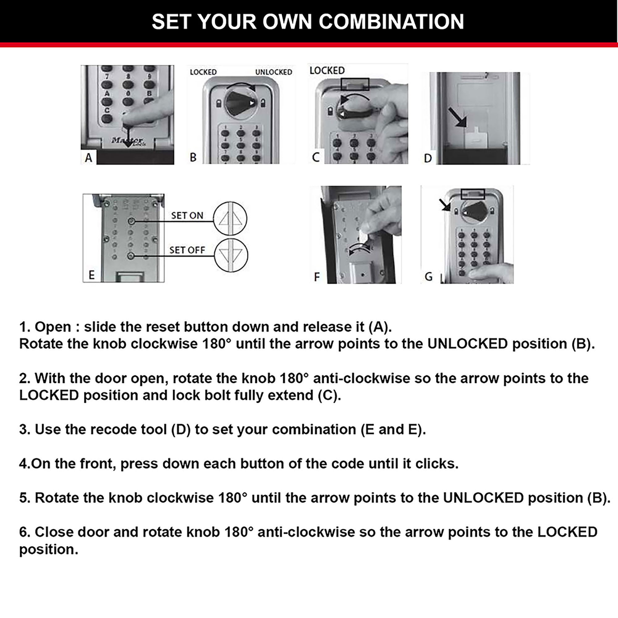 Boite à clés sécurisée rétroéclairée Extérieur à Anse Medium- Master Lock-  Preventimark - Préventimark