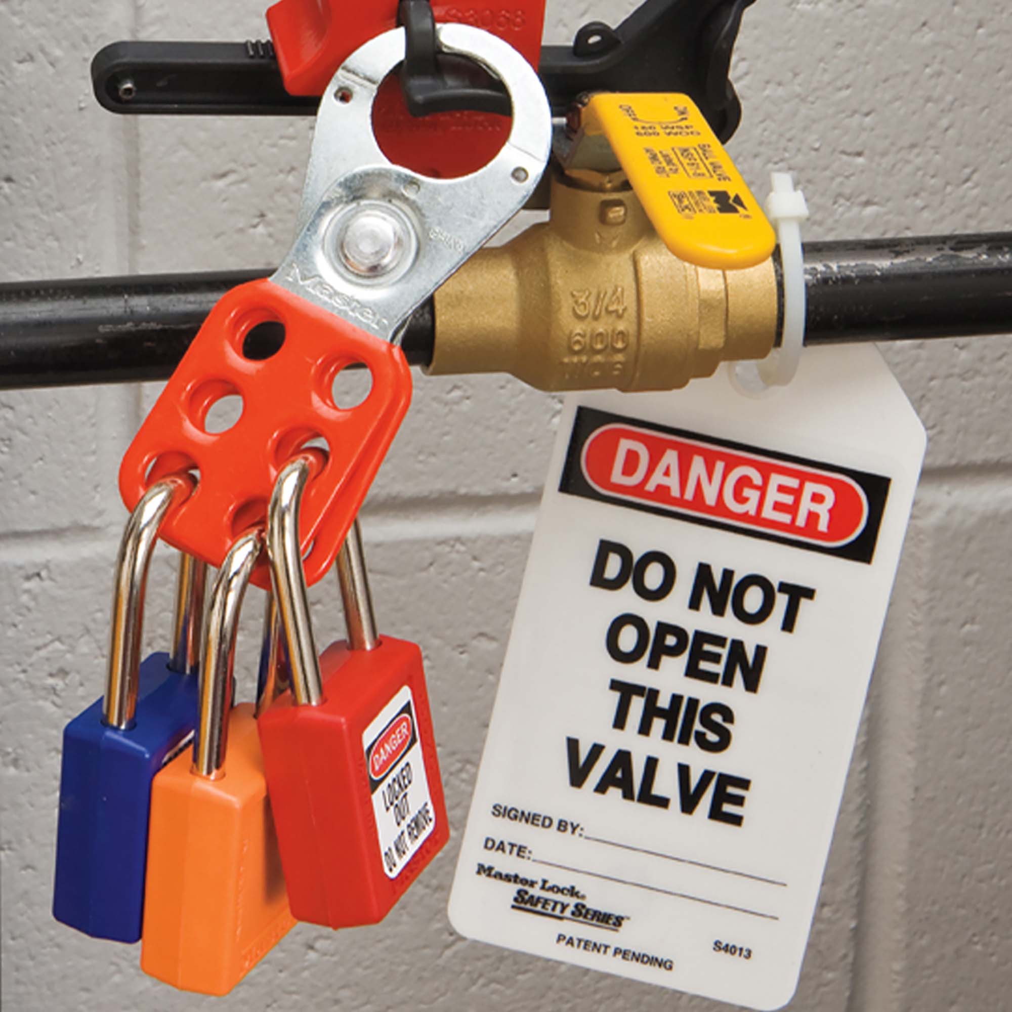 Cadenas de Consignation s'entrouvant en Thermoplastique pour Installations Mécaniques- MasterLock- Preventimark