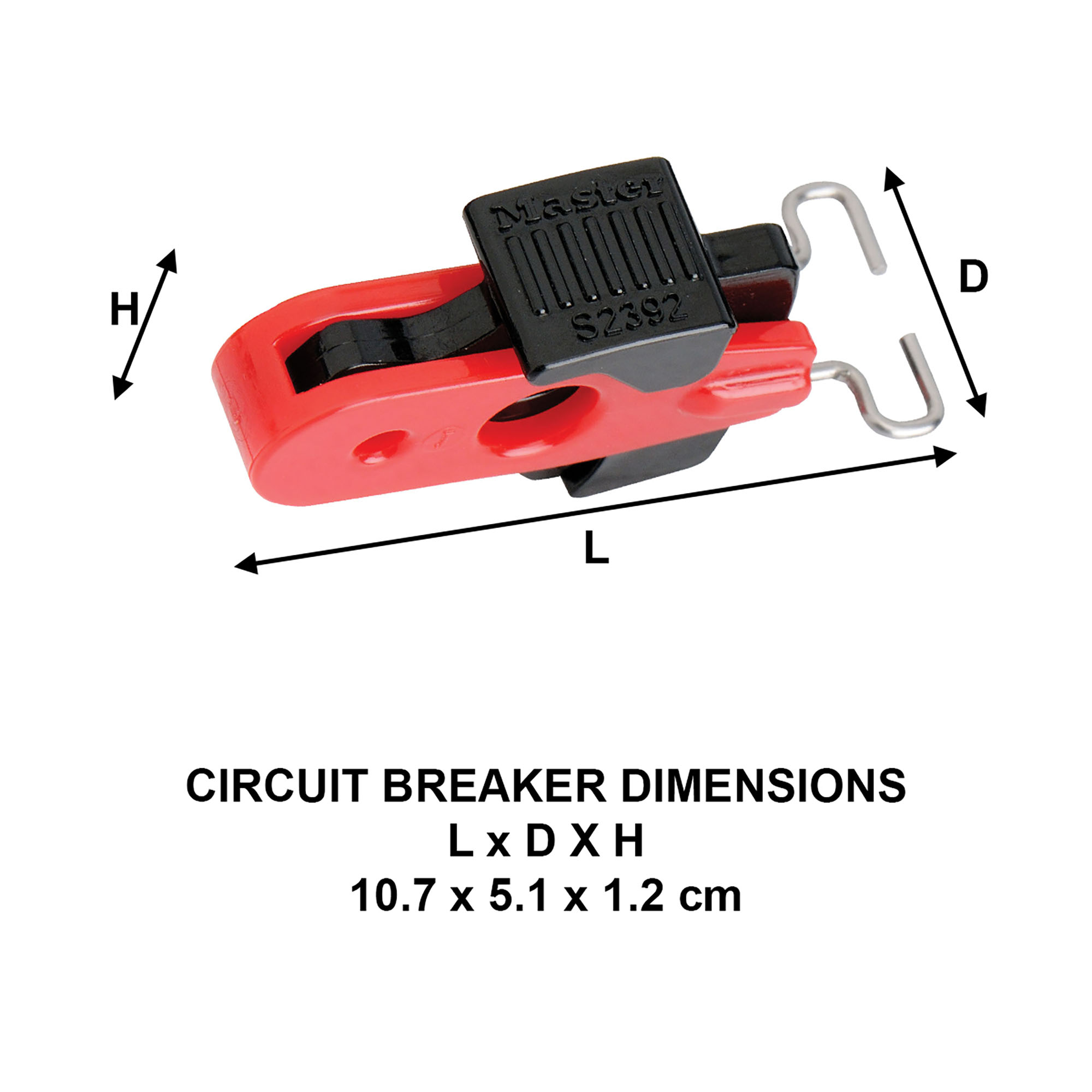 Mini Bloque Disjoncteur Universel pour Consignation Electrique et Interrupteur- Master Lock- Preventimark
