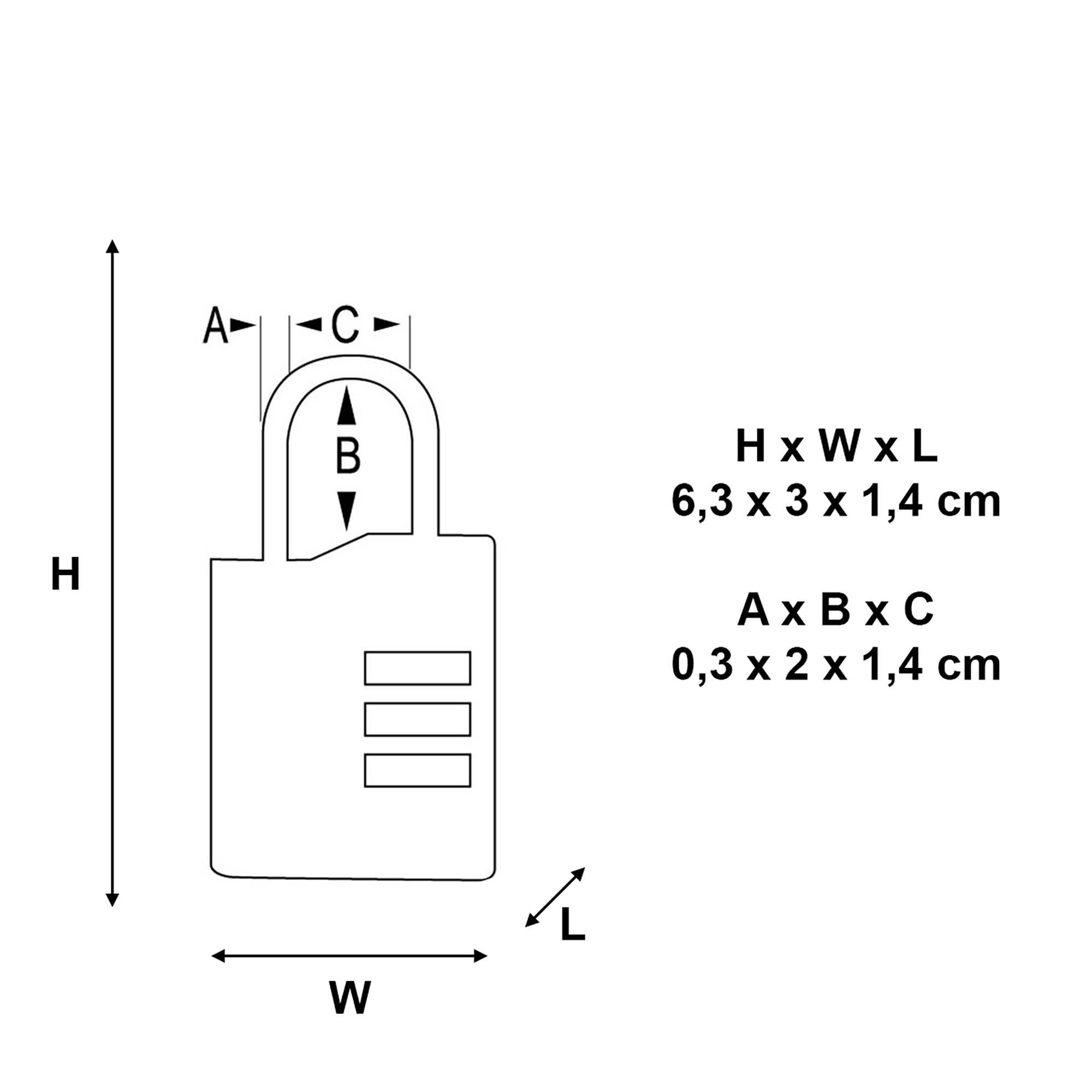 Pack de 2 Cadenas à Combinaison TSA- Master Lock- Preventimark