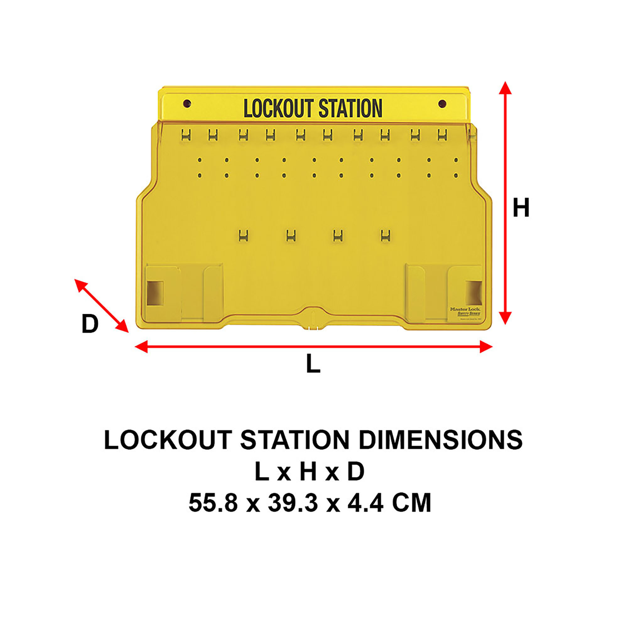 Station de Consignation avec 10 Crochets avec Couvercle et Fixation Murale- Master Lock- Preventimark