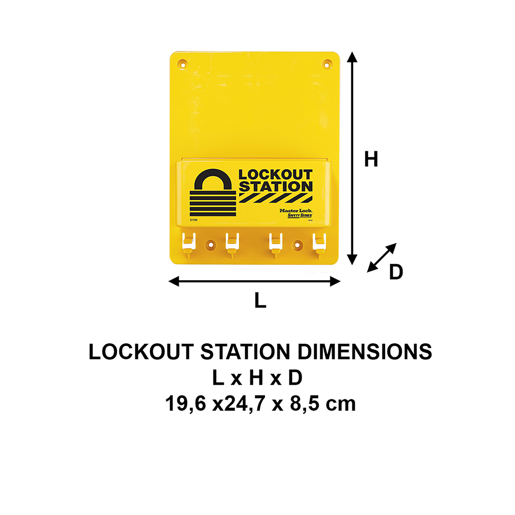 Station de Consignation Compacte avec 4 Crochets- Master Lock Preventimark