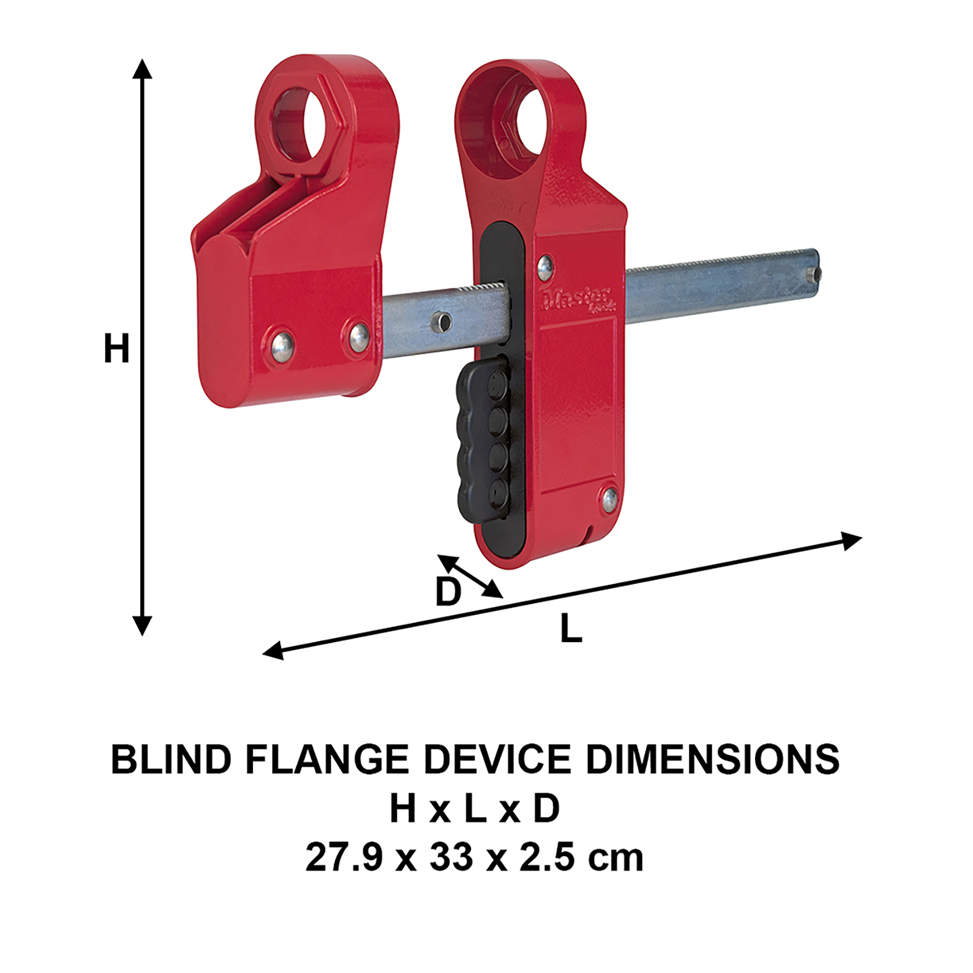 Dispositif de Consignation sur Bride Pleine, Format S pour écrou de diamètre entre 19 et 28,5 mm- Master Lock- Preventimark