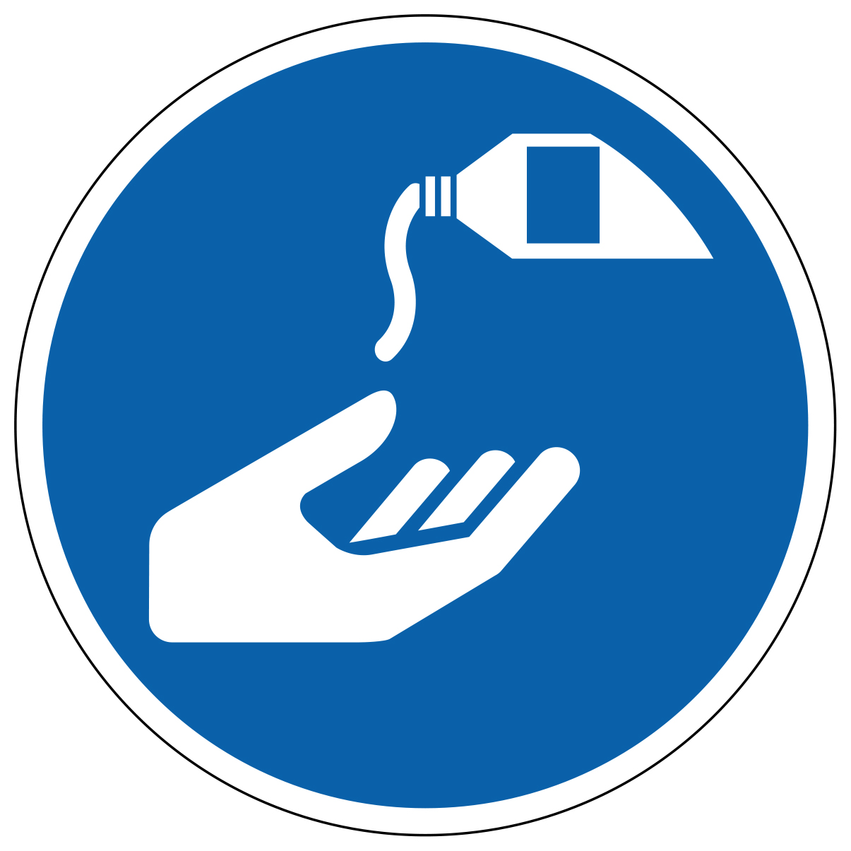Utiliser une crème de protection - étiquettes et panneaux d'obligation et de consigne