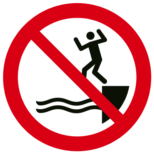 Ne pas sauter dans l'eau