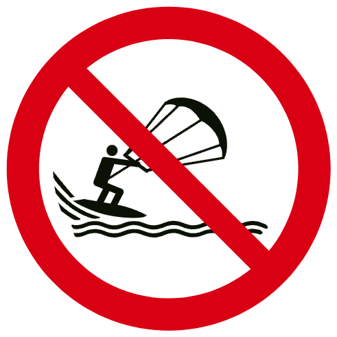 Pratique du kitesurf interdite