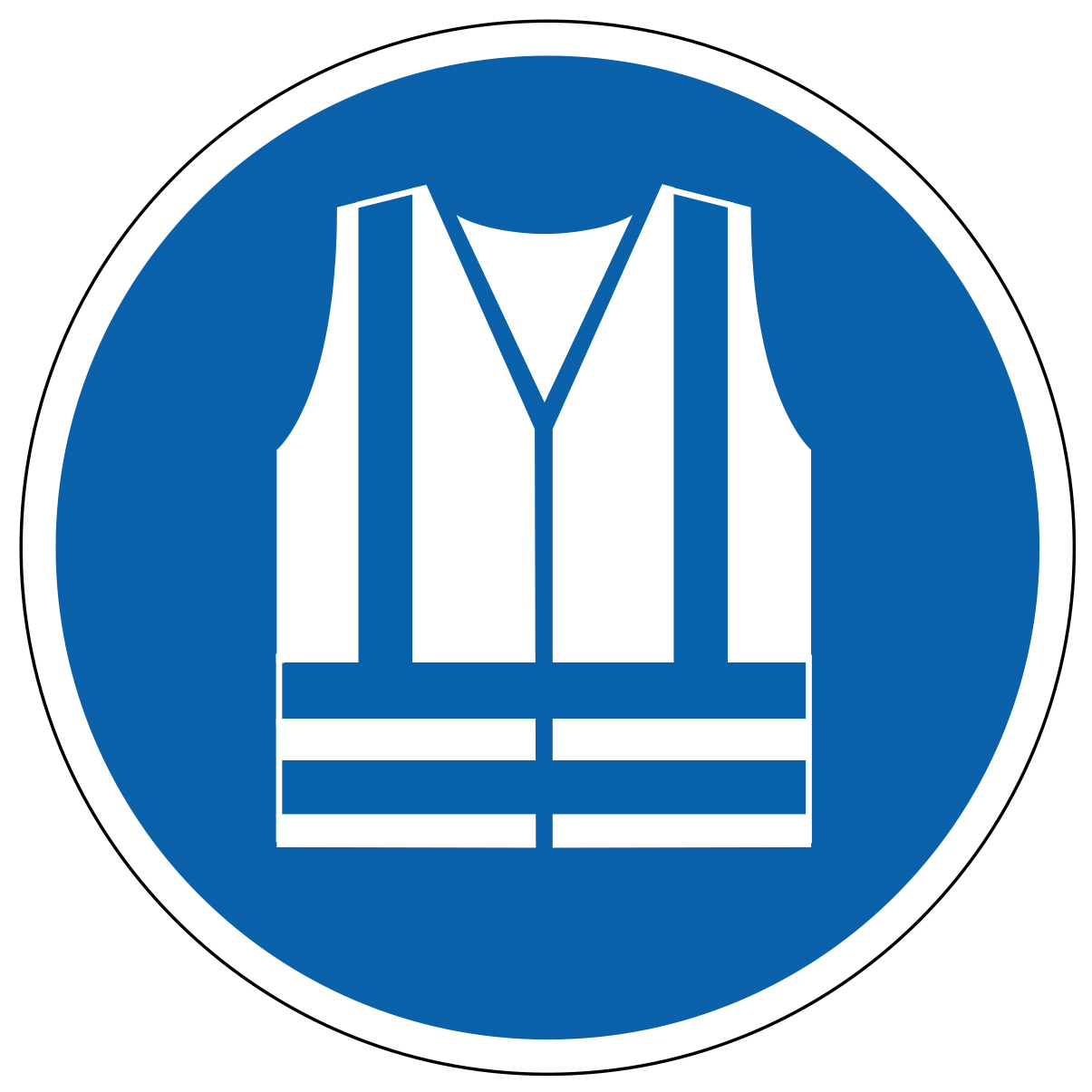 Gilet de sécurité haute visibilité obligatoire - étiquettes et panneaux d'obligation et de consigne