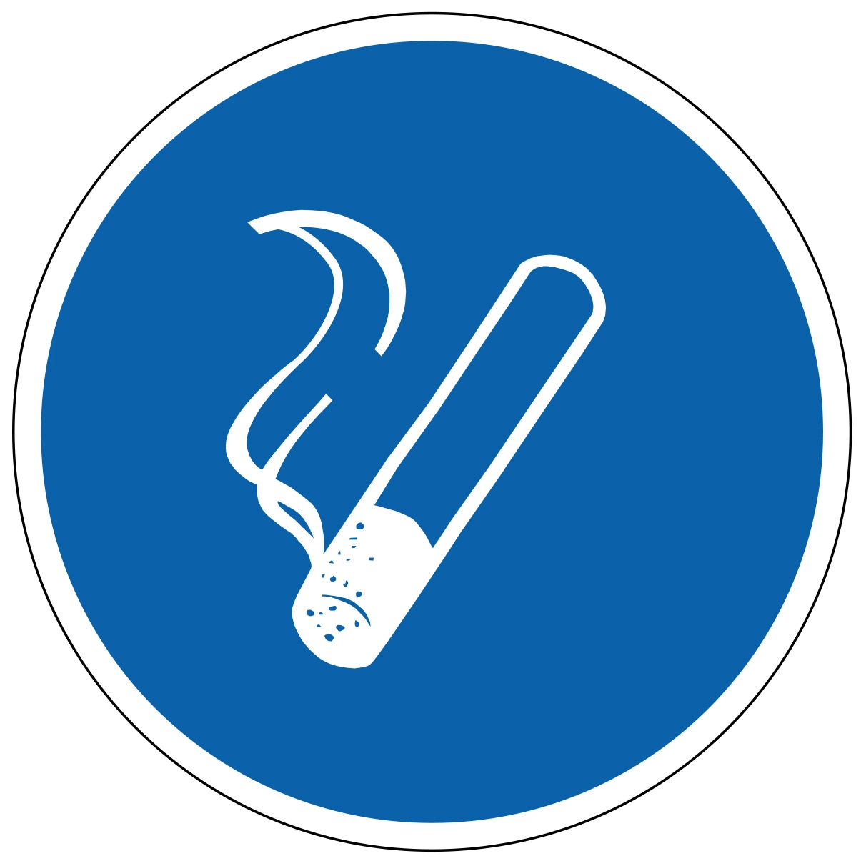 Emplacement fumeur - étiquettes et panneaux d'obligation et de consigne