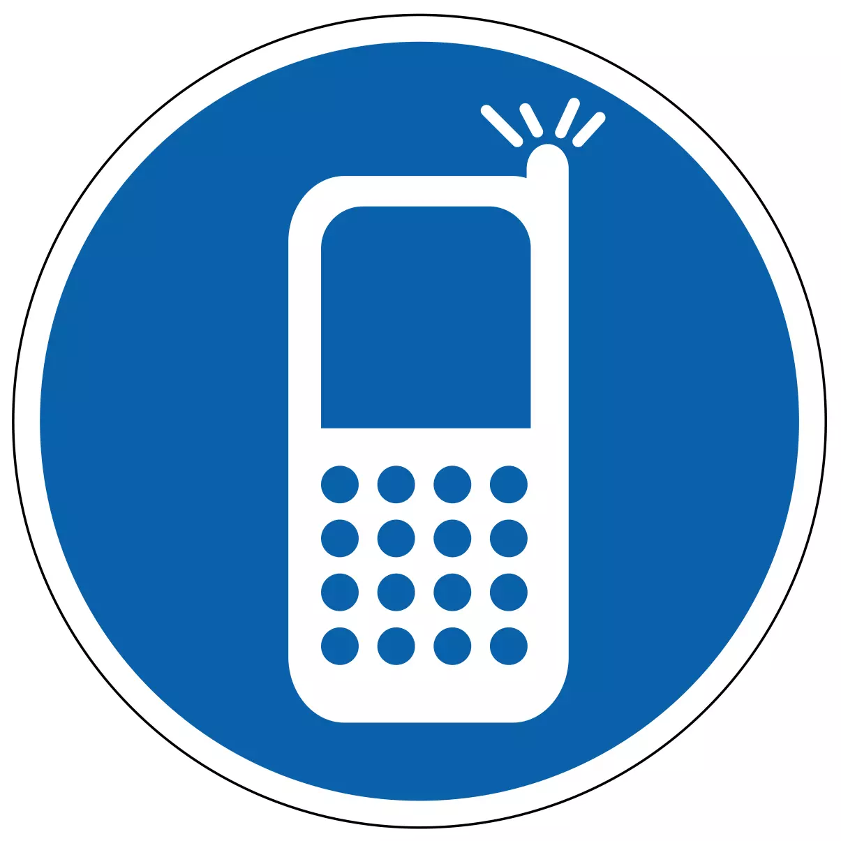 Allumer son mobile - étiquettes et panneaux d'obligation et de consigne