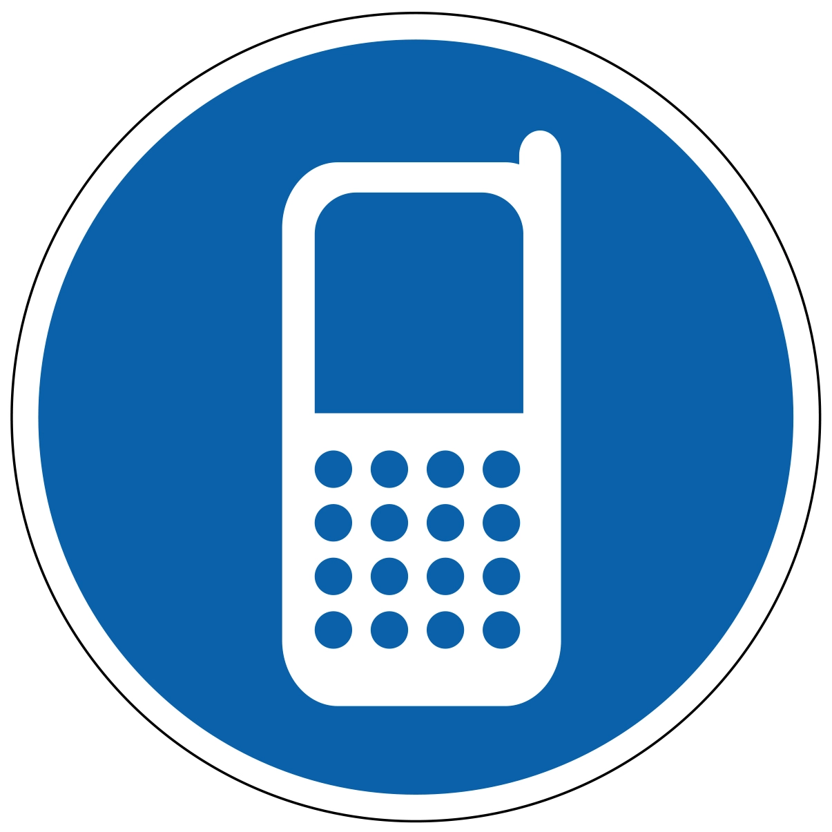 Eteindre son mobile - étiquettes et panneaux d'obligation et de consigne