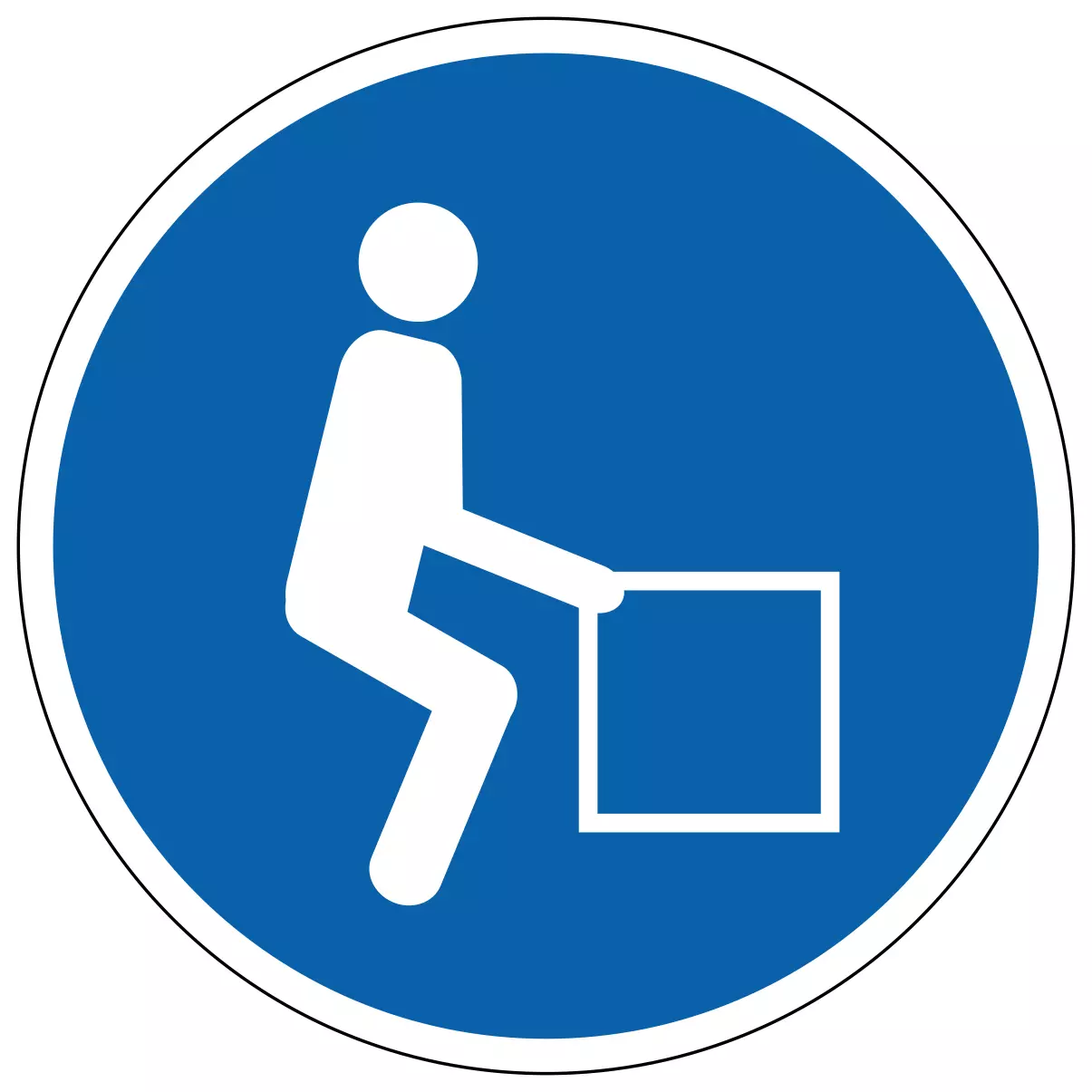 Position pour le dos - étiquettes et panneaux d'obligation et de consigne