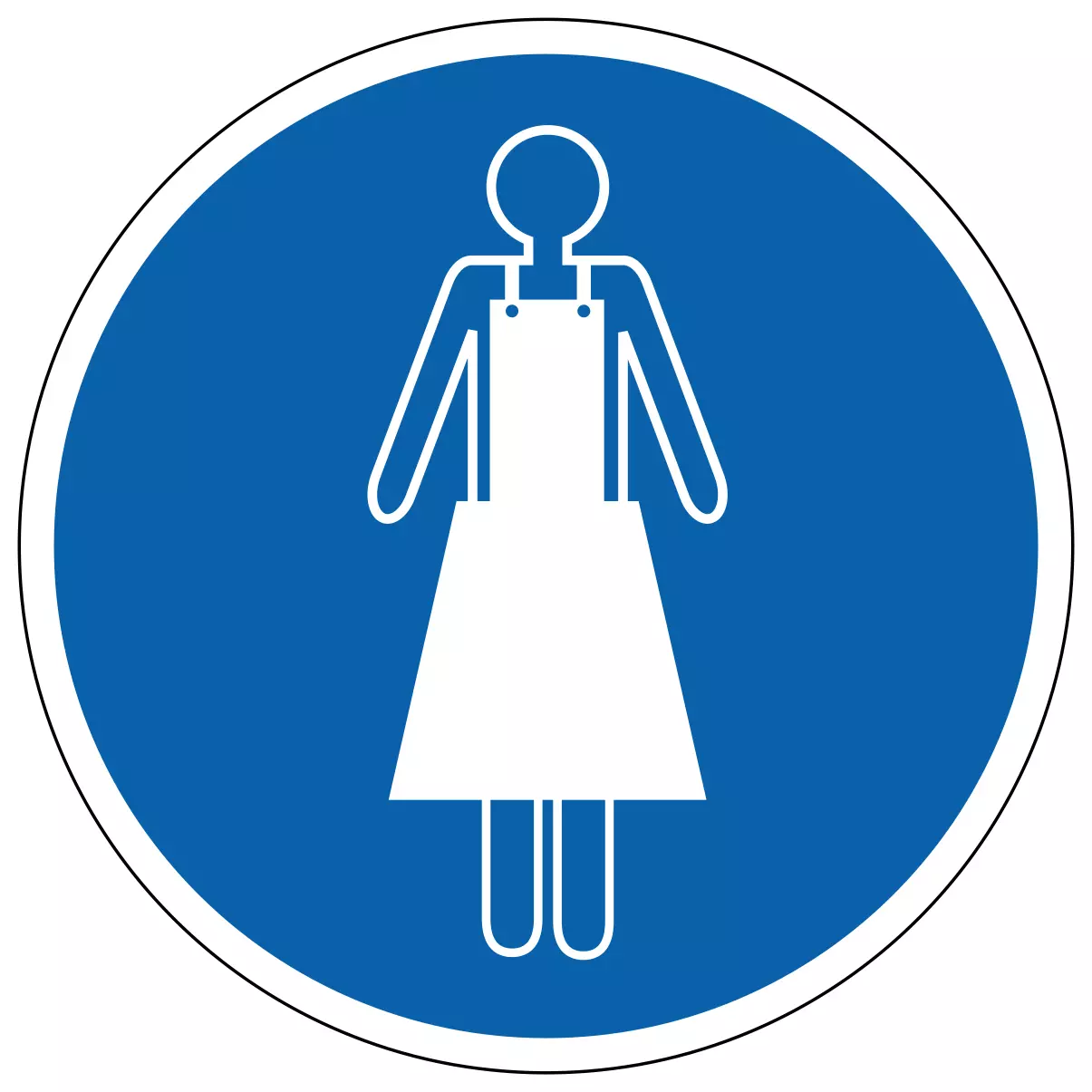 Port d'une blouse - étiquettes et panneaux d'obligation et de consigne