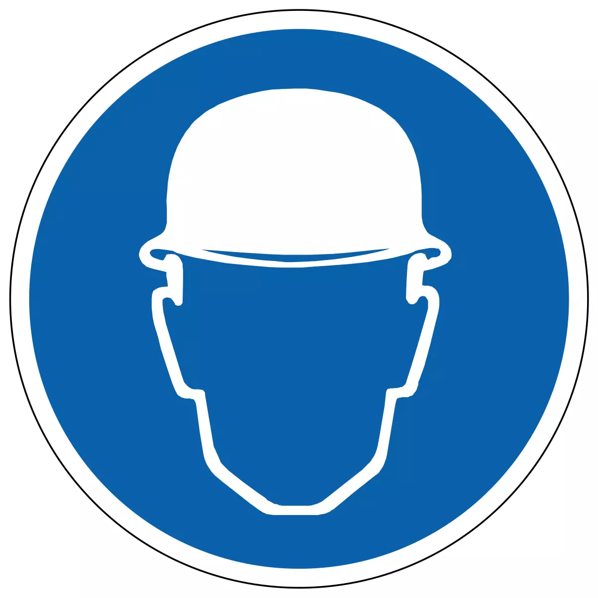 Port du casque obligatoire - étiquettes et panneaux d'obligation et de consigne