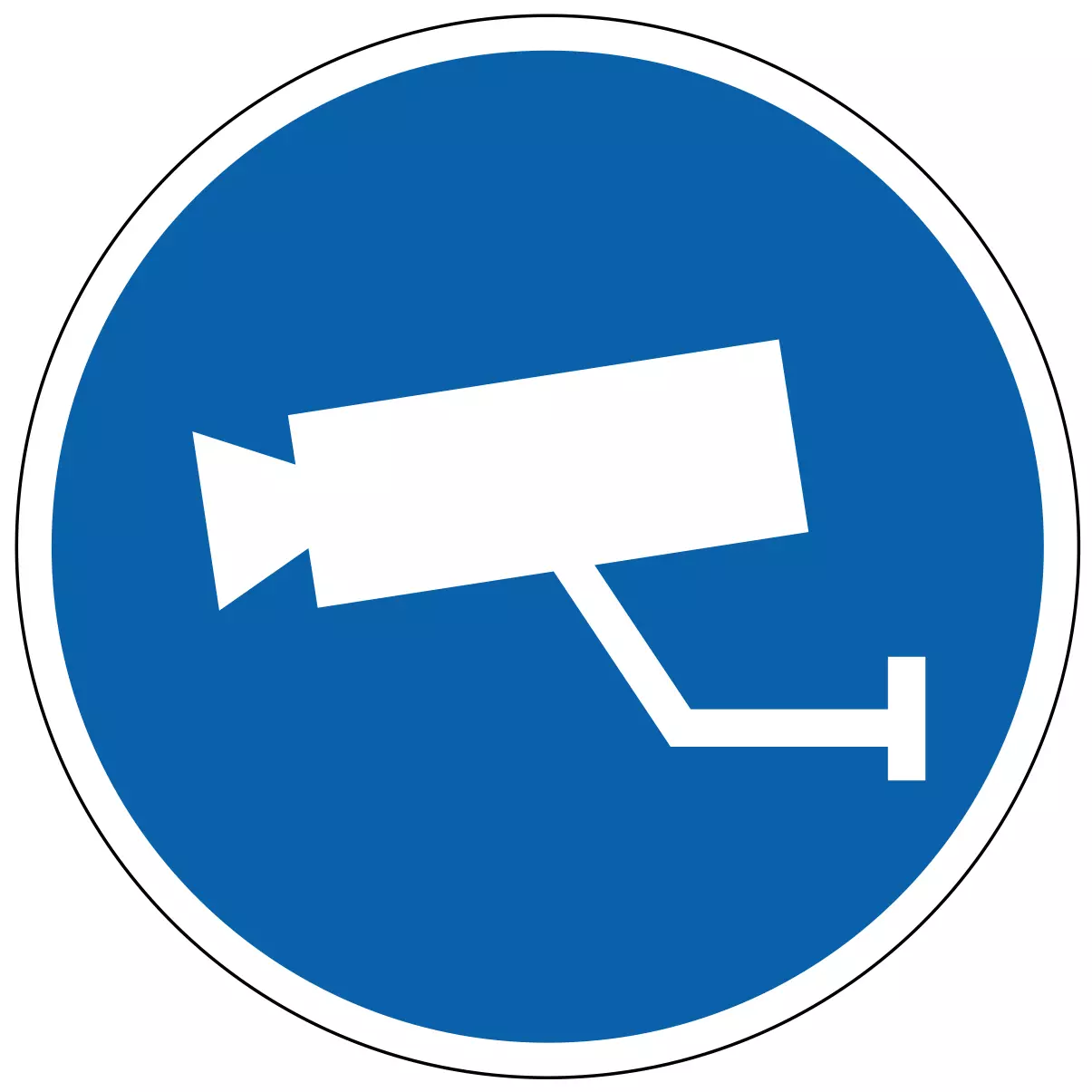 Surveillance vidéo - étiquettes et panneaux d'obligation et de consigne