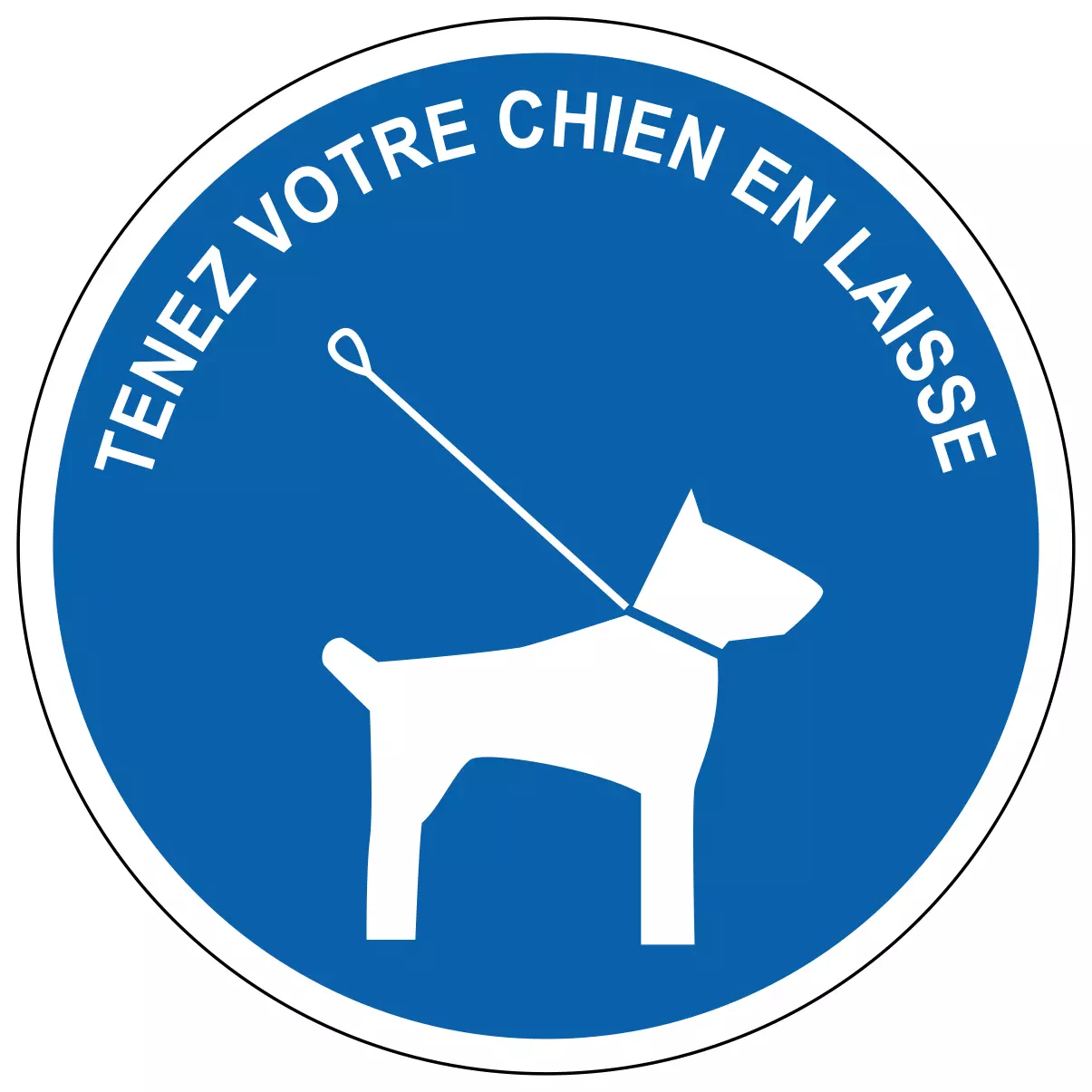 Tenez votre chien en laisse  - M178 - étiquettes et panneaux d'obligation et de consigne