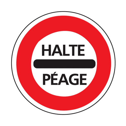 Panneau halte péage B5c