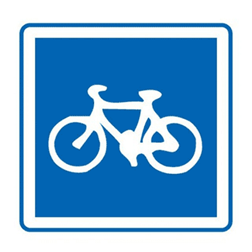 Panneau piste ou bande cyclable C113